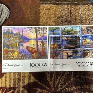 Bundle of 2 - 1000 piece puzzle by Buffalo & Darrell Bush